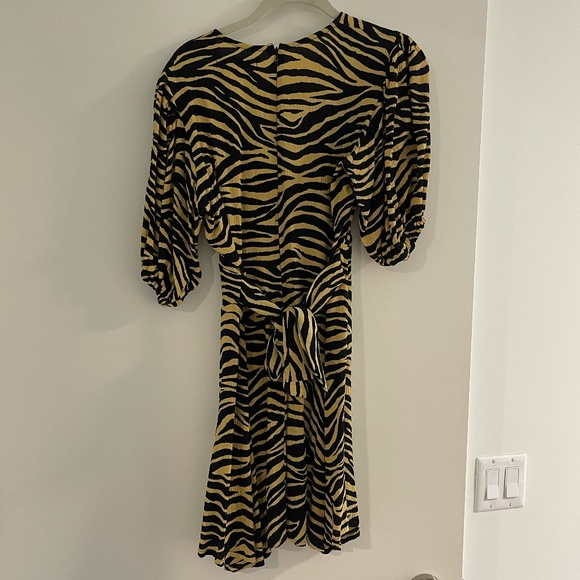 Faithfull the Brand Yellow Zebra Dress - Size S/4 - Picture 3 of 7